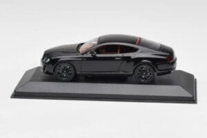 Bentley Continental GT Melns Ar Melniem Diskiem Minichamps 1:43 BENTLEY002 Metāls