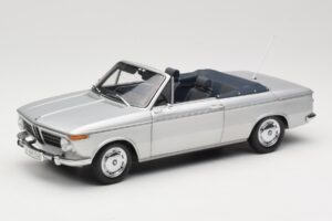 BMW 1600 Kabriolets Sudrabs Minichamps 1:18 80430145819 Metāls