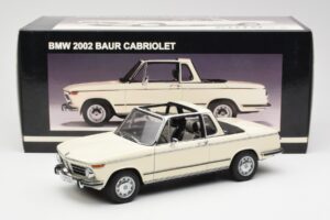 BMW 2002 Baur Kabriolets E10 Chamonix Balts AUTOart 1:18 70532 Metāls — attēls 8 no 8