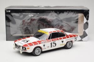 BMW 2800 CS E9 #15 Team Marabout Gaye / S. Braillard 24 Hours of Spa 1972 Minichamps 1:18 155722715 Metāls — attēls 6 no 6