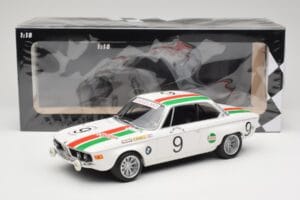 BMW 2800 CS E9 #9 Castrol BMW T. Moorkens / E. Haxhe 24 Hours of Spa 1971 Minichamps 1:18 155712709 Metāls — attēls 6 no 6