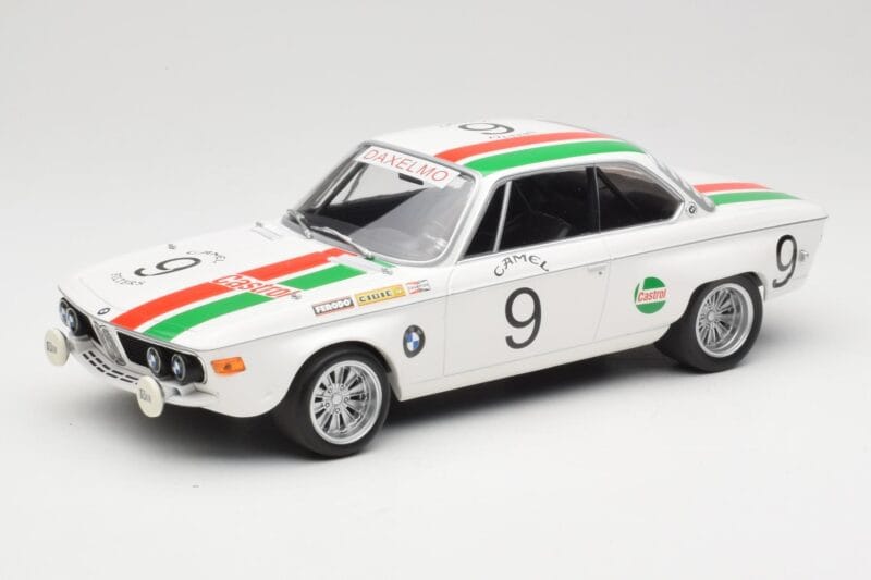 BMW 2800 CS E9 #9 Castrol BMW T. Moorkens / E. Haxhe 24 Hours of Spa 1971 Minichamps 1:18 155712709 Metāls