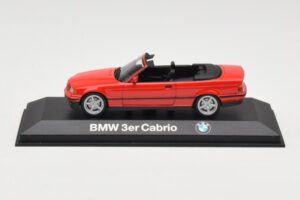 BMW 3 Series E30 Kabriolets Sarkans Minichamps 1:43 80429421500 Metāls