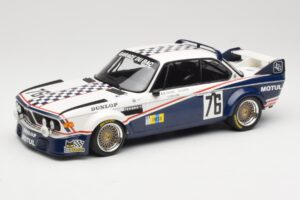 BMW 3.0 CSL E9 Garage Du Bac #76 P. Depnic / H. Coulon 24 Hours of Le Mans 1977 Minichamps 1:18 155772576 Metāls