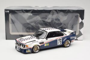 BMW 3.0 CSL E9 Garage Du Bac #76 P. Depnic / H. Coulon 24 Hours of Le Mans 1977 Minichamps 1:18 155772576 Metāls — attēls 6 no 6