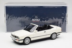 BMW 325i E30 Kabriolets Alpine Balts Norev 1:18 183213 Metāls — attēls 6 no 6