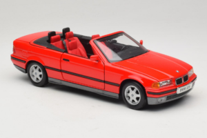BMW 325i E36 Kabriolets Sarkans Maisto 1:18 50229 Metāls — attēls 6 no 8