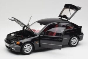 BMW 325Ti Compact E46 Melns Kyosho 1:18 80430024440 Metāls — attēls 2 no 7