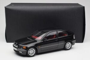 BMW 325Ti Compact E46 Melns Kyosho 1:18 80430024440 Metāls — attēls 7 no 7