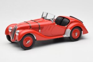 BMW 328 Sarkans Minichamps 1:18 155025031 Metāls