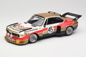 BMW 3.5 CSL E9 #45 Hermetite T. Walkinshaw / J. Fitzpatrick 24 Hours of Le Mans 1976 Minichamps 1:18 155762645 Metāls