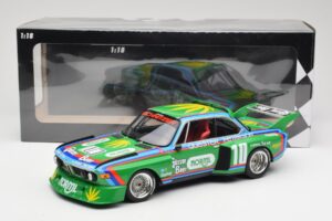 BMW 3.5 CSL E9 Schnitzer #10 D. Quester / R. Peterson 6 Hours Watkins Glen 1976 Minichamps 1:18 155762610 Metāls — attēls 6 no 6