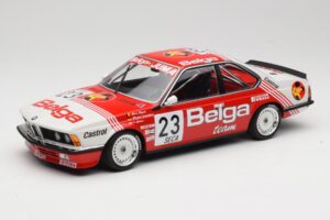 BMW 635 CSi E24 Belga Juma Racing M. Winkelhock / T. Regout 24 Hours of Spa 1985 Minichamps 1:18 155852523 Metāls