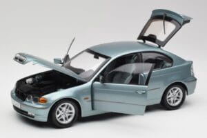 BMW 325Ti E46 Compact Gaiši Zils Metaliks Kyosho 1:18 80430024439 Metāls — attēls 2 no 8