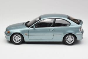 BMW 325Ti E46 Compact Gaiši Zils Metaliks Kyosho 1:18 80430024439 Metāls — attēls 4 no 8