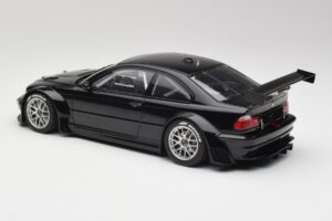 BMW M3 GTR E46 Plain Body Jet Melns AUTOart 1:18 80447 Metāls — attēls 5 no 6