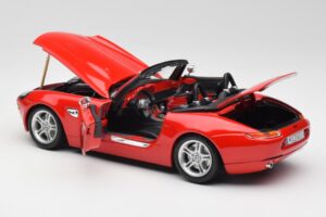 BMW Z8 E52 Roadster Spilgti Sarkans Bburago 1:18 12032 Metāls — attēls 5 no 8