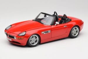 BMW Z8 E52 Sarkans Bburago 1:18 Z8001 Metāls
