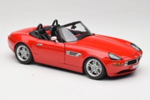 BMW Z8 E52 Sarkans Bburago 1:18 Z8001 Metāls — attēls 6 no 8