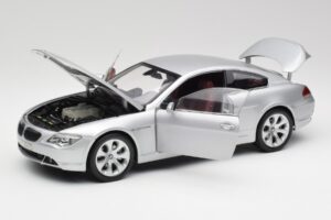 BMW 645Ci E63 Sudrabs Kyosho 1:18 80430153285 Metāls — attēls 2 no 8