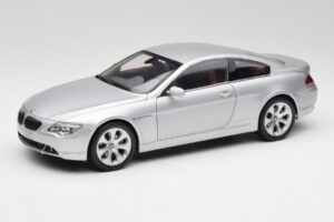 BMW 645Ci E63 Sudrabs Kyosho 1:18 80430153285 Metāls