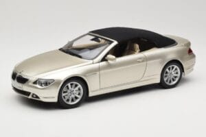 BMW 6 Series E64 Cabriolet Mineral Silver Metallic Kyosho 1:18 80430153437 Metāls — attēls 3 no 9