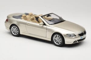 BMW 6 Series E64 Cabriolet Mineral Silver Metallic Kyosho 1:18 80430153437 Metāls — attēls 7 no 9