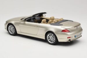 BMW 6 Series E64 Cabriolet Mineral Silver Metallic Kyosho 1:18 80430153437 Metāls — attēls 8 no 9