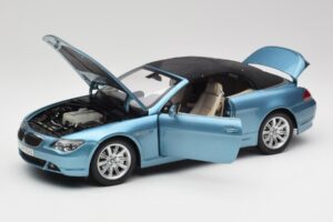 BMW 6 E64 Kabriolets Gaiši Zils Kyosho 1:18 80430153440 Metāls — attēls 2 no 8