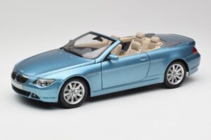 BMW 6 E64 Kabriolets Gaiši Zils Kyosho 1:18 80430153440 Metāls