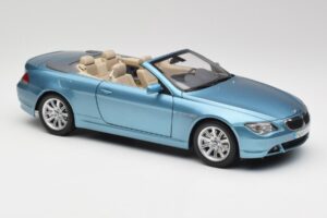 BMW 6 E64 Kabriolets Gaiši Zils Kyosho 1:18 80430153440 Metāls — attēls 6 no 8
