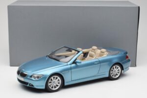 BMW 6 E64 Kabriolets Gaiši Zils Kyosho 1:18 80430153440 Metāls — attēls 8 no 8
