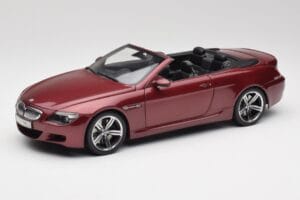 BMW M6 E64 Kabriolets Sarkans Kyosho 1:18 80430417423 Metāls