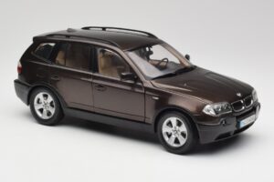 BMW X3 E83 3.0d Tumši Brūns Metaliks Kyosho 1:18 80430300736 Metāls — attēls 6 no 8
