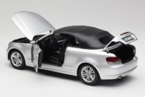 BMW 135i E88 Kabriolets Titan Sudrabs Kyosho 1:18 80430427021 Metāls — attēls 5 no 8