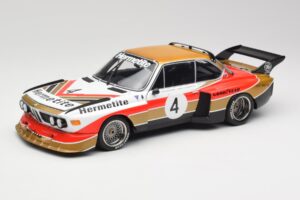 BMW 3.5 CSL E9 Gruppe 5 #4 J. Fitzpatrick / T. Walkinshaw Silverstone Winner 1976 Minichamps 1:18 180762004 Metāls
