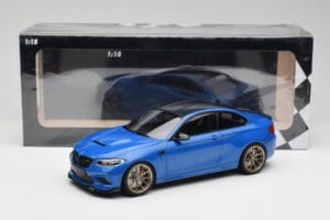 BMW M2 F87 CS Misano Zils & Zeltaini Riteņi Minichamps 1:18 155021027 Metāls — attēls 6 no 6
