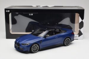 BMW M4 G82 Kabriolets Frozen Portimao Blue Minichamps 1:18 155021030 Metāls — attēls 6 no 6