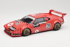 BMW M1 BASF GS Sport #35 H-J. Stuck / H. Heyer 6 Hours of Silverstone 1981 Minichamps 1:18 155812935 Metāls