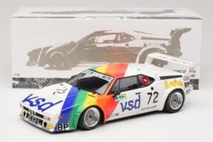 BMW M1 #72 BMW France Zol Auto B. Rousselot / J. Servanin 24 Hours of Le Mans 1981 Minichamps 1:18 180812972 Metāls — attēls 2 no 8
