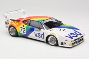 BMW M1 #72 BMW France Zol Auto B. Rousselot / J. Servanin 24 Hours of Le Mans 1981 Minichamps 1:18 180812972 Metāls — attēls 6 no 8