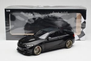 BMW M2 CS F87 Melns Metaliks Ar Zelta Diskiem Minichamps 1:18 155021021 Metāls — attēls 6 no 6