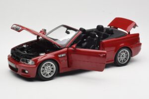 BMW M3 E46 Kabriolets Sarkans Kyosho 1:18 08505R Metāls — attēls 2 no 8