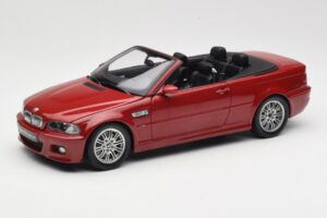 BMW M3 E46 Kabriolets Sarkans Kyosho 1:18 08505R Metāls