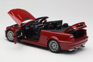 BMW M3 E46 Kabriolets Sarkans Kyosho 1:18 08505R Metāls — attēls 5 no 8