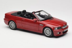 BMW M3 E46 Kabriolets Sarkans Kyosho 1:18 08505R Metāls — attēls 6 no 8