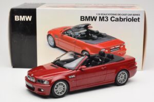 BMW M3 E46 Kabriolets Sarkans Kyosho 1:18 08505R Metāls — attēls 8 no 8