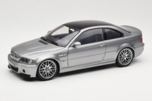 BMW M3 E46 CSL Sudrabs Kyosho 1:18 08506S Metāls