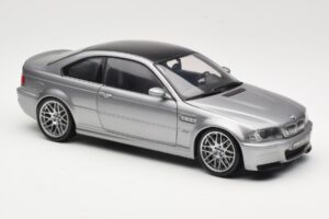 BMW M3 E46 CSL Sudrabs Kyosho 1:18 08506S Metāls — attēls 6 no 8