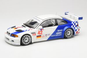 BMW M3 E46 GTR #42 J. Lehto / P. Ekblom ALMS 2001 Minichamps 1:18 100012142 Metāls